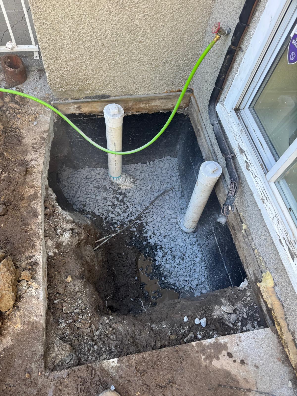Foundation plumbing repair